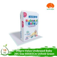 DIAPRO V BABY UNDERPAD 60X45CM 20 GREEN